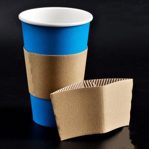 厂家专业生产各种纸制品 纸杯套 隔热杯套 一次性纸杯杯套