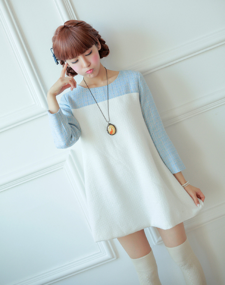 蜜糖宝贝2014新品娃娃呢子连衣裙