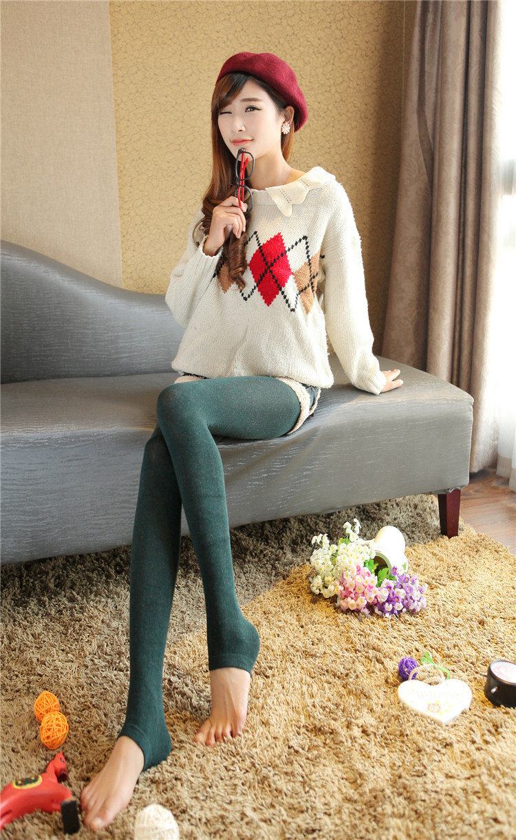 2014新款春季七彩棉打底裤袜 大码薄款春秋季女踩脚外穿紧身义乌