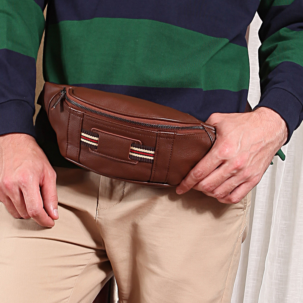 韩版男士小腰包 皮质胸包 批发供应