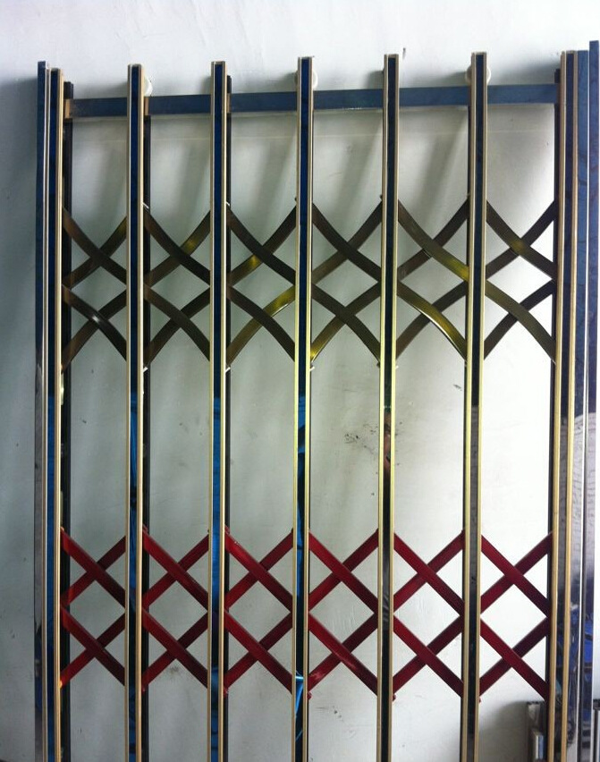 长沙不锈钢推拉门 拉闸门 大门 入户门 商场小区不锈钢拉闸门