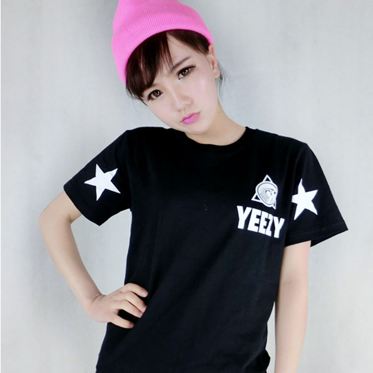 2014新款时尚街头潮牌 同款西海岸星星77号数字图案圆