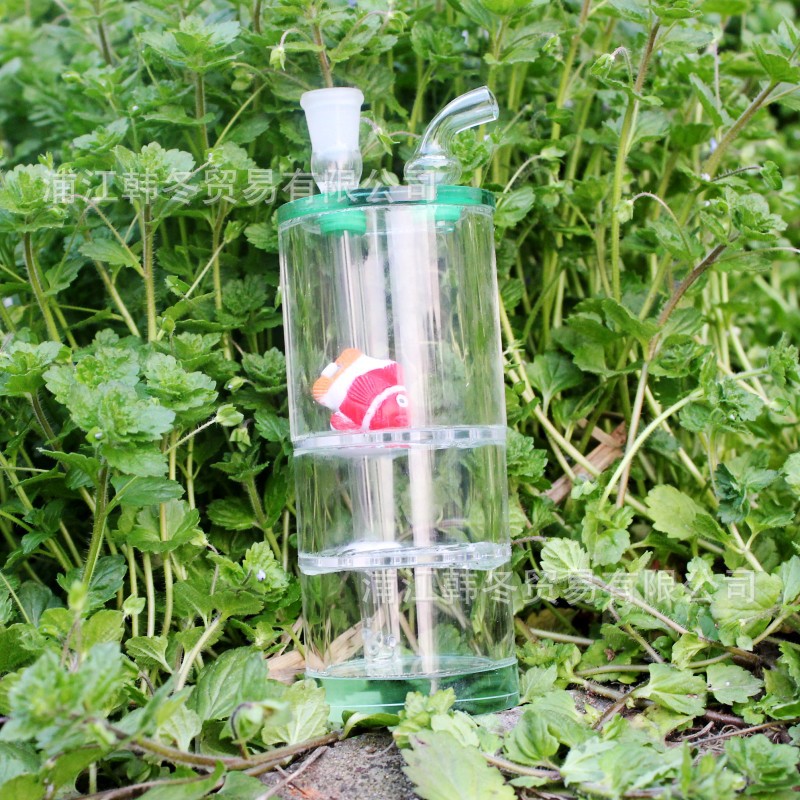 水晶三层过滤水烟壶玻璃烟斗烟嘴静音烟壶壶燃烧锅 走版配件