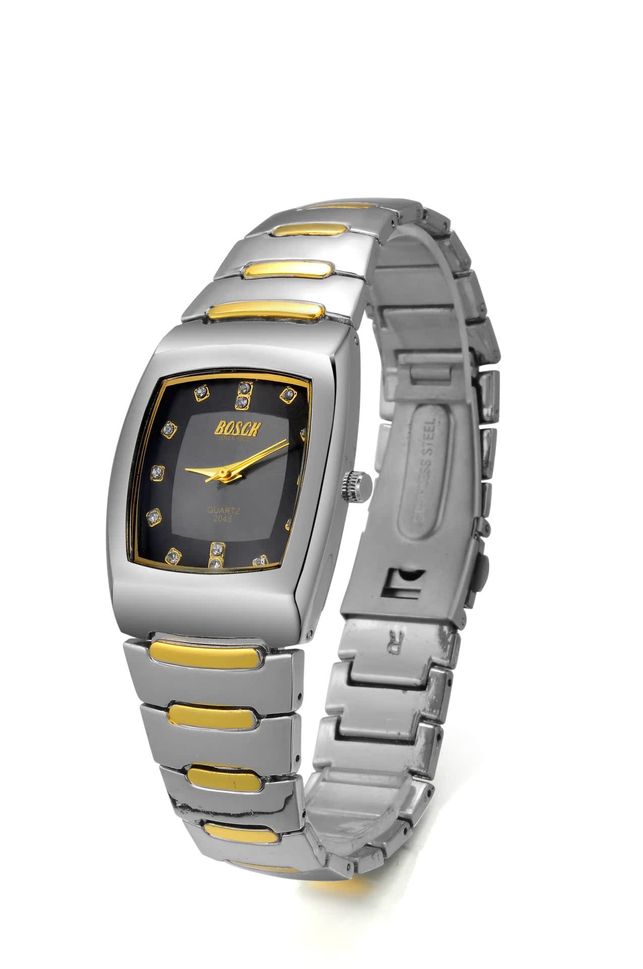 bosck香港铂仕手表 男士钨钢超薄爆款防水手表 铂仕朗迈表2045