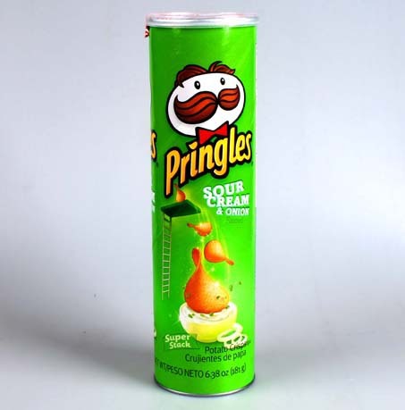 美国 品客prinles薯片 酸乳酪洋葱味 140g *14桶/箱