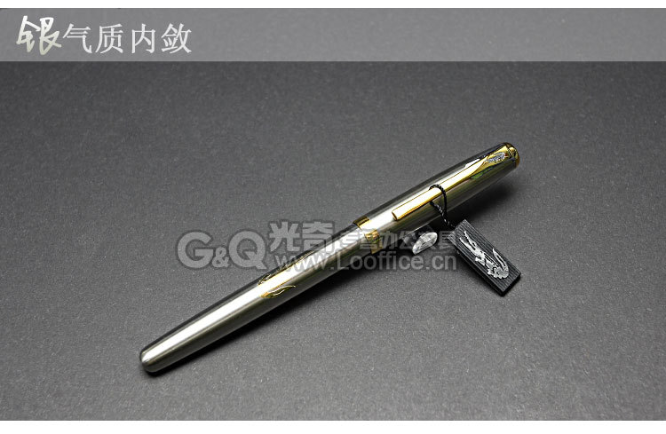 欧洲鳄鱼钢笔 228纯黑丽雅金夹钢笔/墨水笔 鳄鱼笔 礼品笔