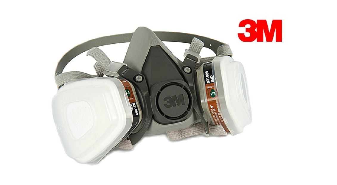 [含税]3m正品620p头带式喷漆防毒口罩6200防毒面具消防防护面罩