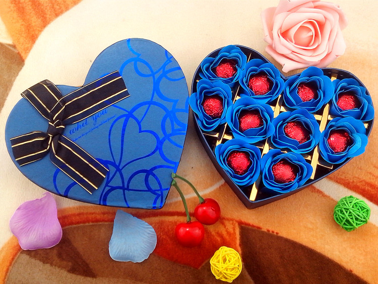 创意浪漫玫瑰花巧克力杜蕾斯避孕套礼物10个爱心礼盒装送男女朋友