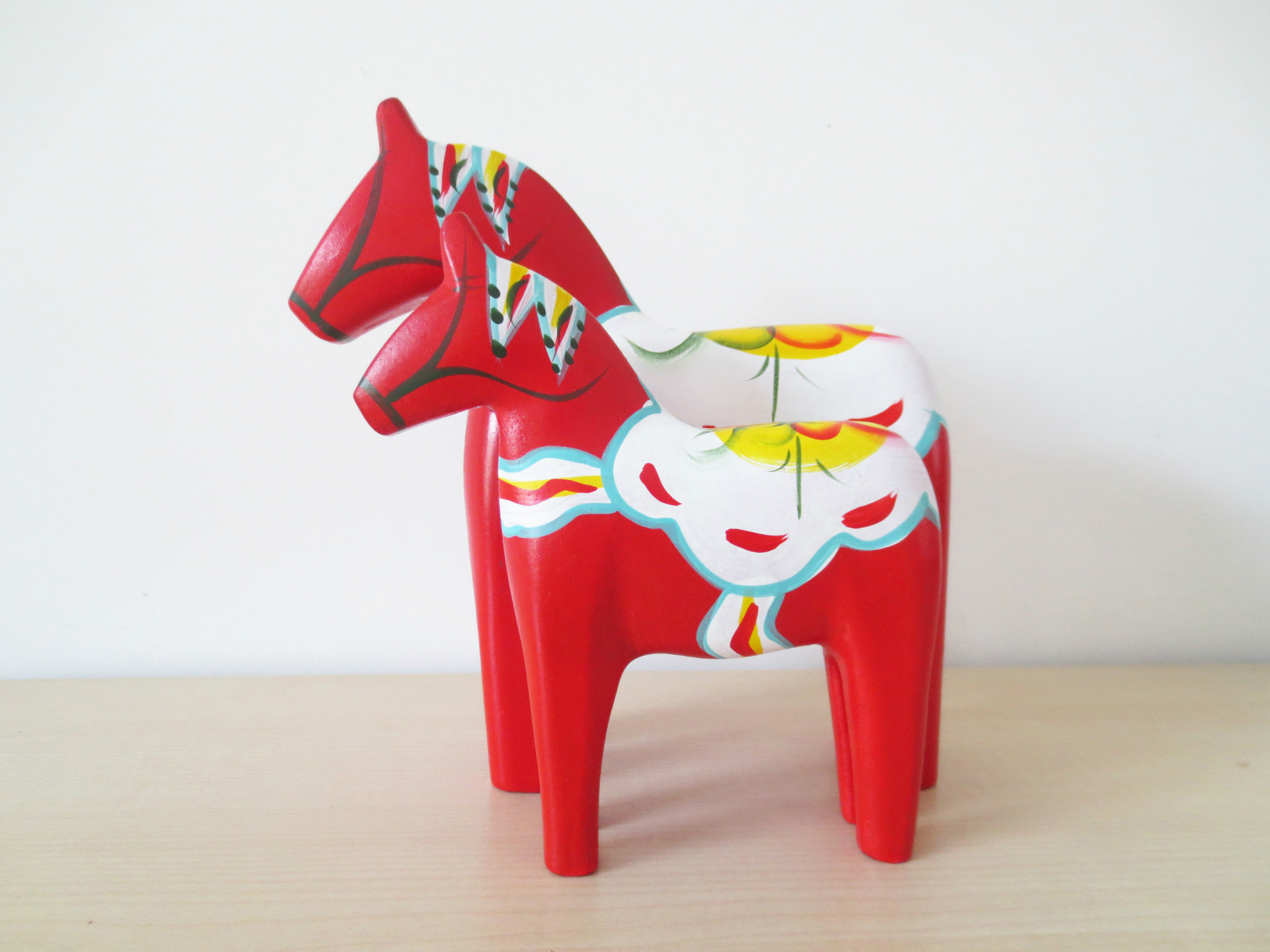 瑞典达拉木马套装欧式原木彩绘红马摆件家居装饰婚庆饰品