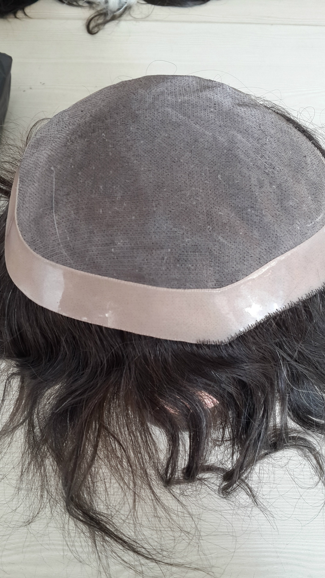 厂家直销高品质男士发块 黑色真人发发块