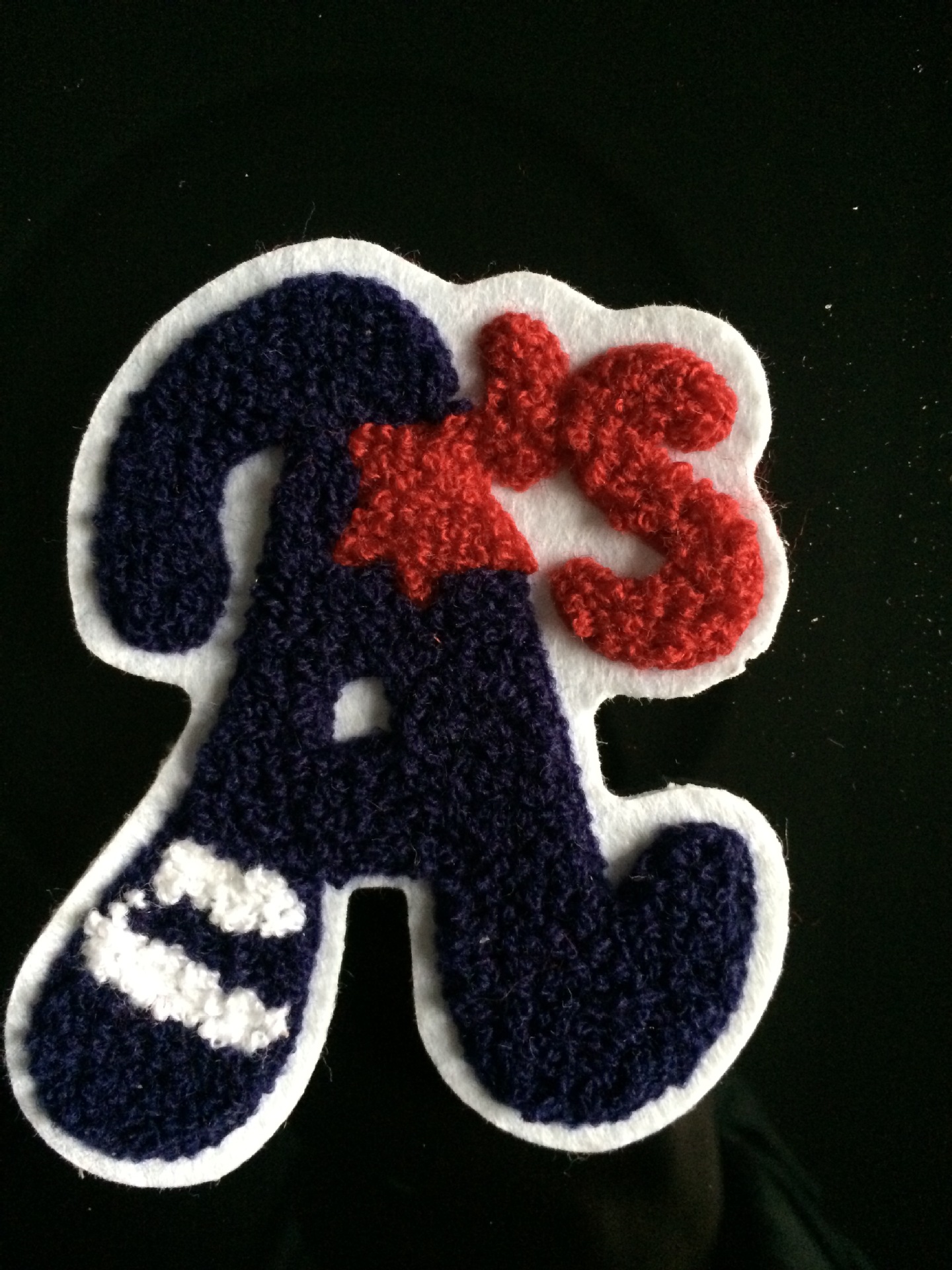 【厂方直销】毛巾绣字母as时尚绣花,适合帽子贴布批发