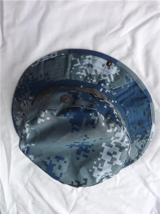 海洋迷彩圆边帽 军版 平顶帽 军迷帽 野营帽我是特种兵火凤凰