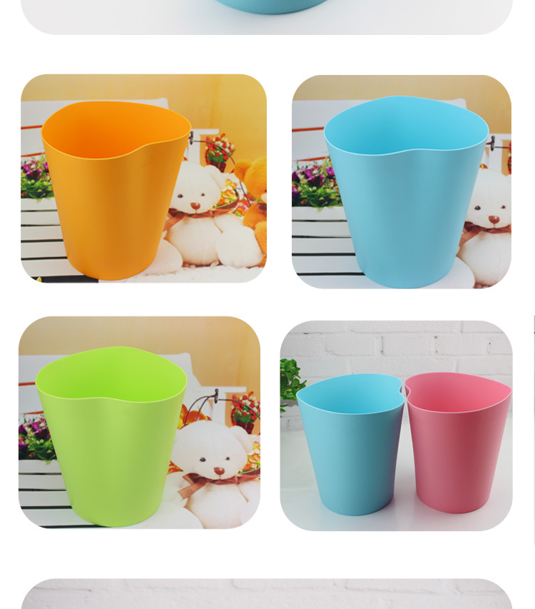 美泰生活心形垃圾桶杂物桶大容量超厚桶身爱心别致厂家特价直销