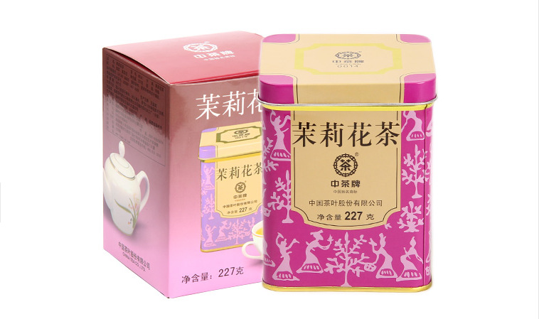 福建茶叶中茶蝴蝶牌特级茉莉花茶花茶茶叶罐装227克茶学人