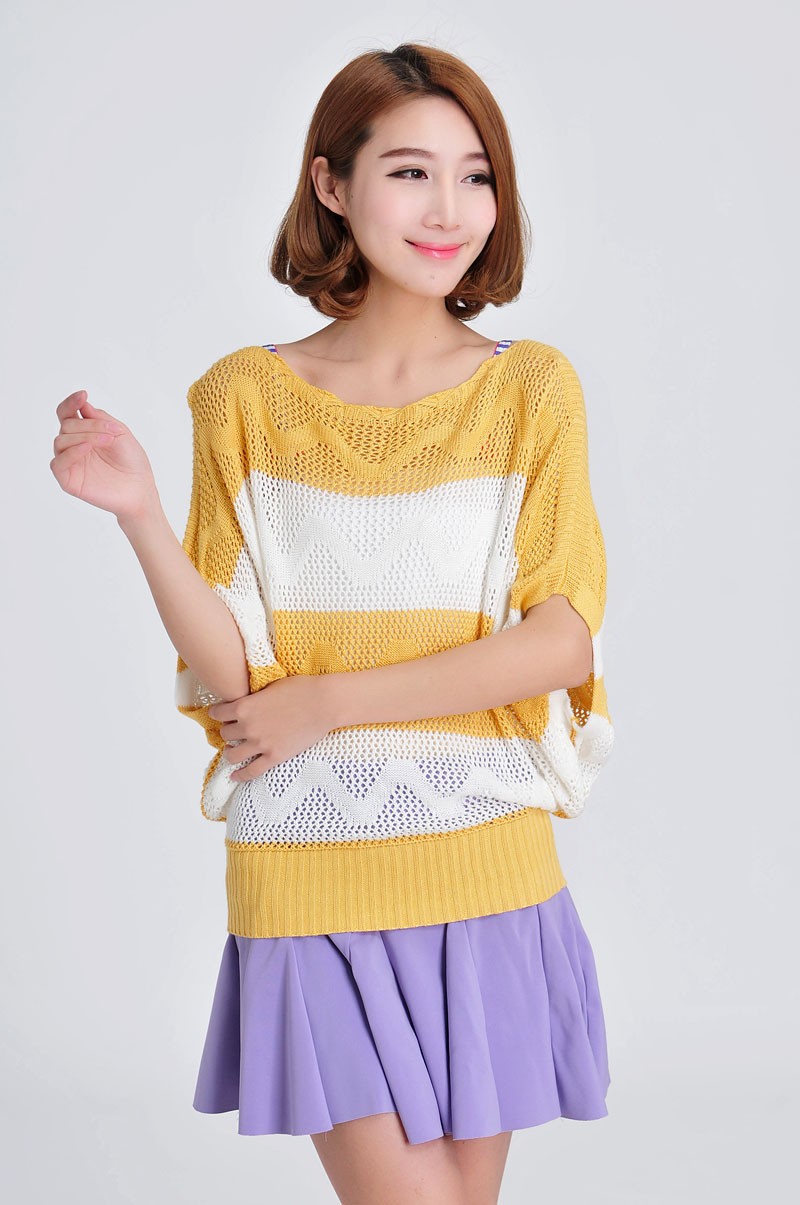 2014新款女装针织衫宽松蝙蝠衫女士时尚上衣厂家低价批发