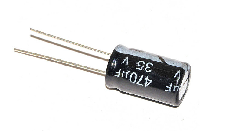 现货供应 直插电解电容 35v/470uf 体积10*17mm