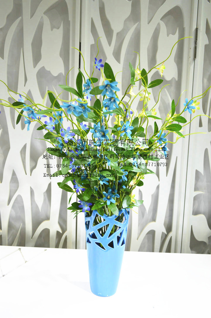 优质仿真花假花批发36朵罗兰花家居装饰插花工程素材