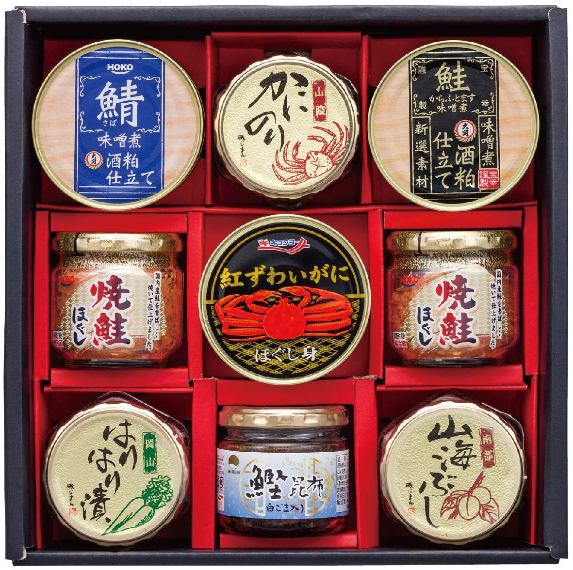 日本同志社 原装进口食品海味礼盒年货蟹肉鱼肉罐头