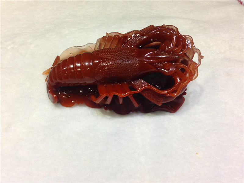 红水晶龙虾摆件 家居客厅办公室饰品 事业有成,财运增加