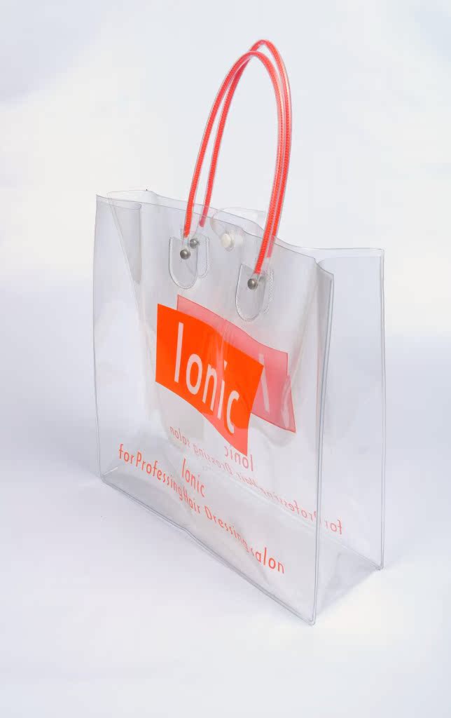 厂家批发pvc手提袋定做包装袋 沐浴露塑料袋衣服透明包装袋 拎袋