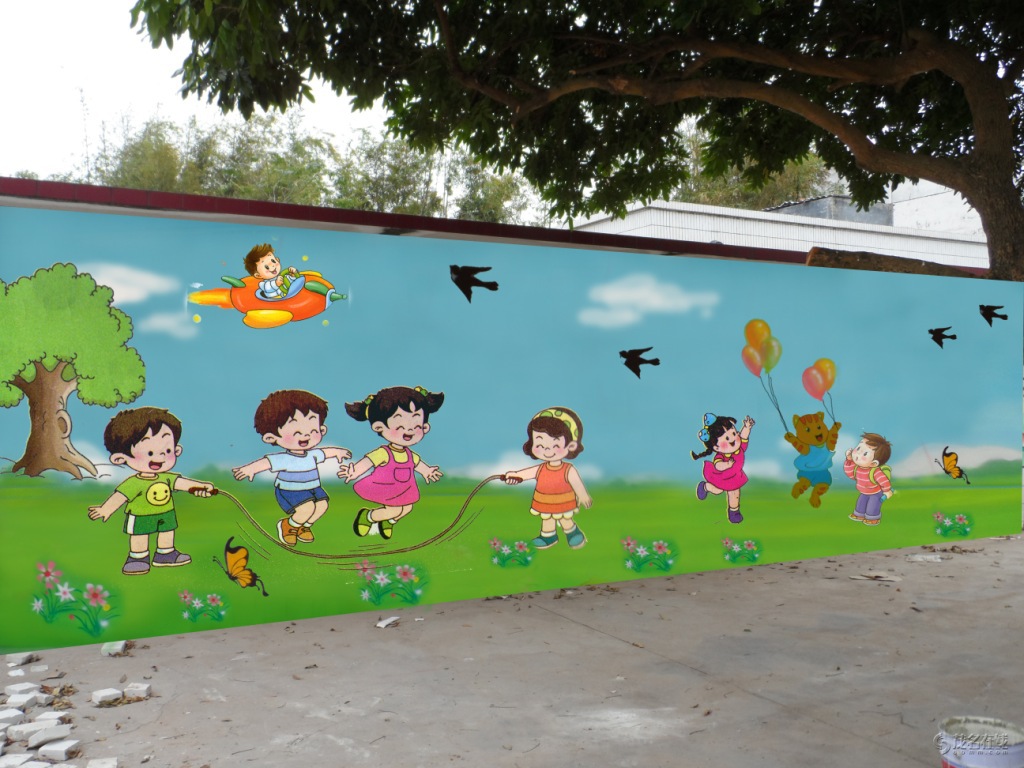 供应广州市幼儿园外墙彩绘 喷绘 绘画 手绘幼儿园彩绘