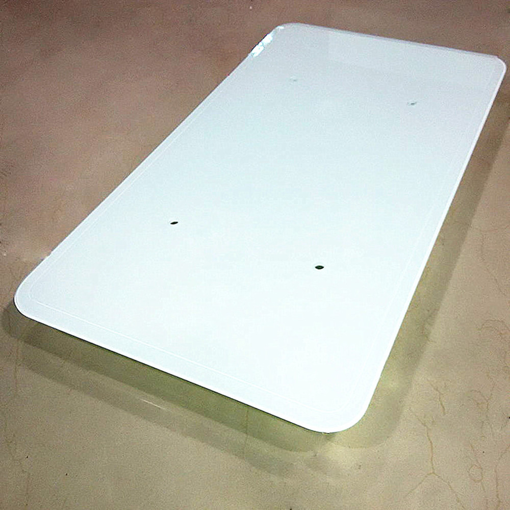 规格定制现代宜家多功能鞋柜台面用8mm钢化超白玻璃白色烤漆面板