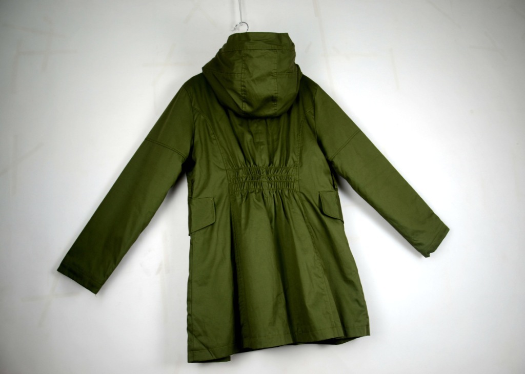 2014冬季新款韩版修身加绒宽松连帽中长款军绿色棉服冬装外套女