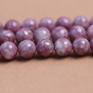 天然梅花碧玺半成品云母岩圆珠散珠天然水晶diy配件