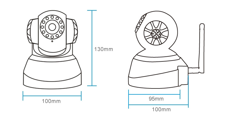 【100萬網絡攝像機 ip camera 720p 百萬高清 無線攝像頭 wifi 監控】