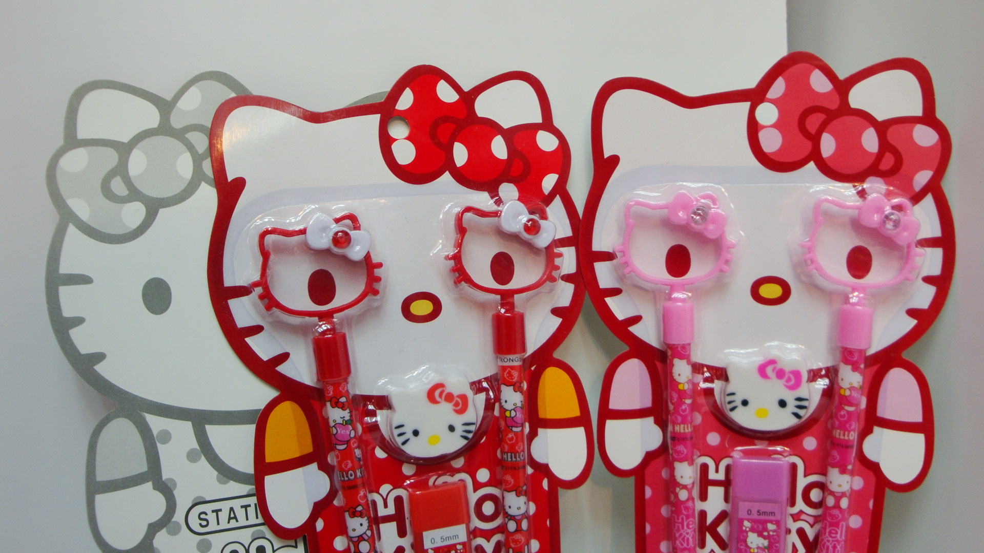 hellokitty迪士尼圆珠笔橡皮擦吸塑文具套装学生用品礼物厂家直销