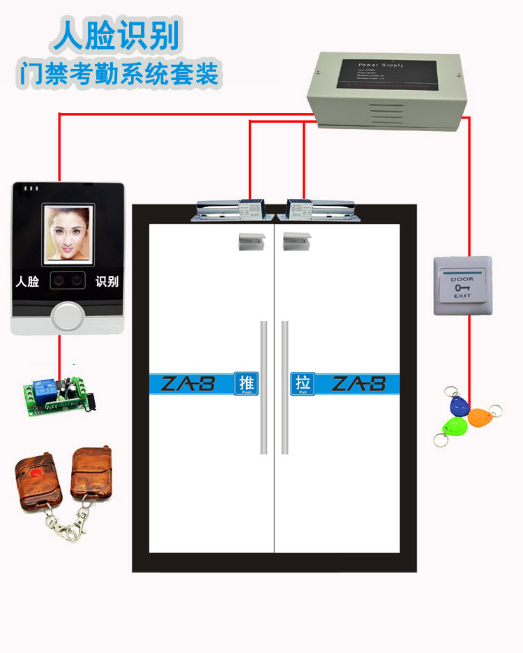 遙控開門系統|人臉識別門禁考勤一體機上門安裝|遙控門禁安裝維修