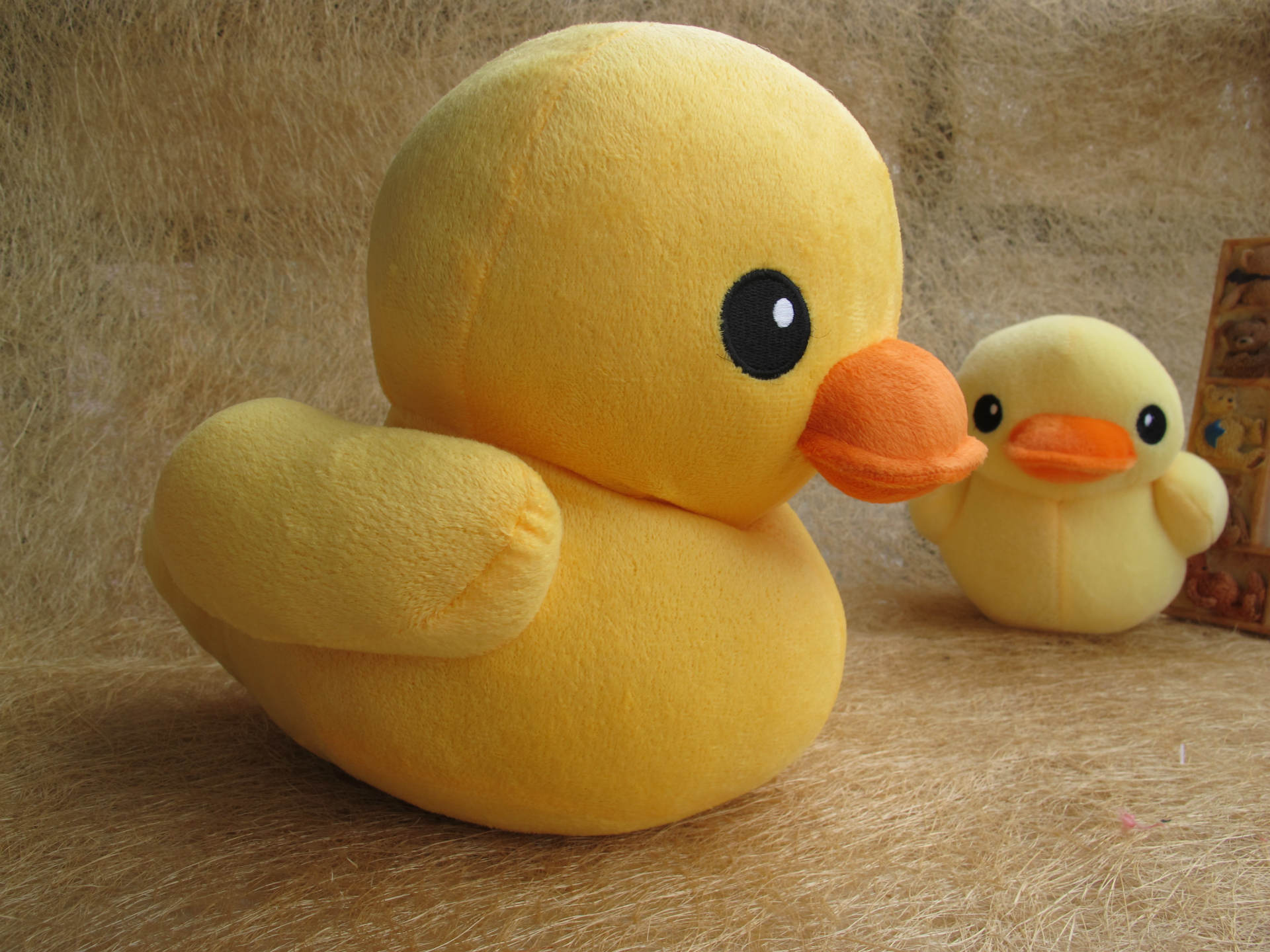 香港大黄鸭子q版可爱毛绒公仔娃娃玩具摆设