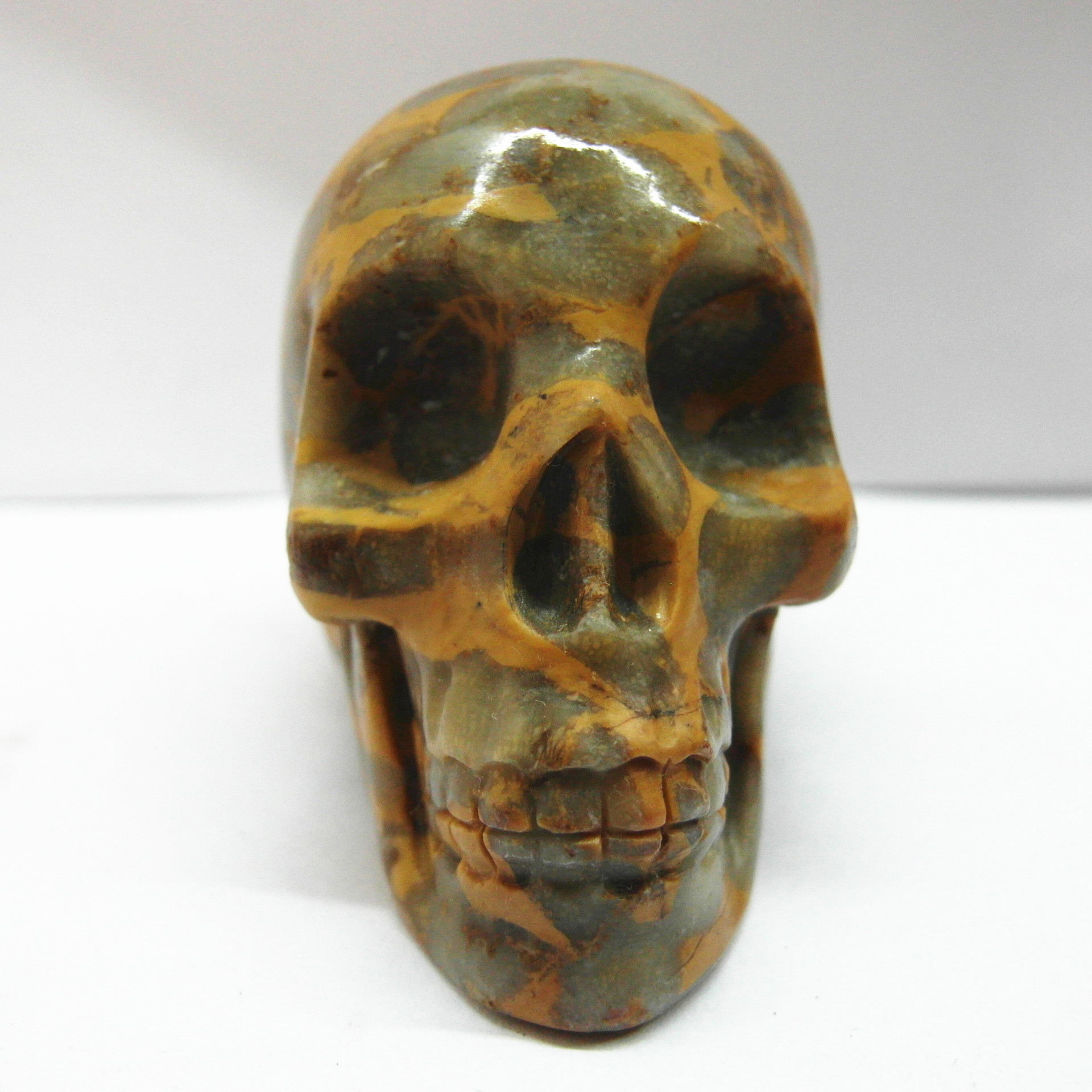 销热半宝石骷髅头 欧美万圣节骷髅头 石头骷髅头摆件