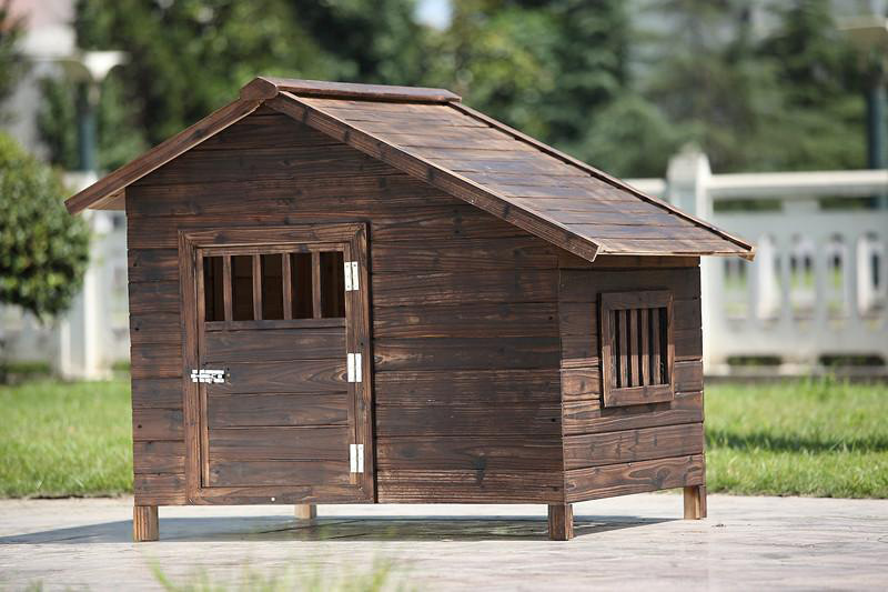 出口日本原单 高级环碳化木可拆卸狗屋狗窝 灰常大号 一件代发