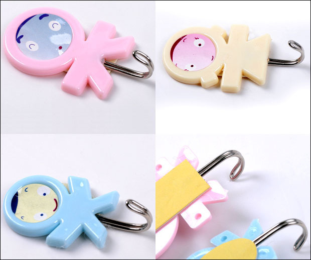 b303 一家三口挂钩家居门后无痕衣钩卡