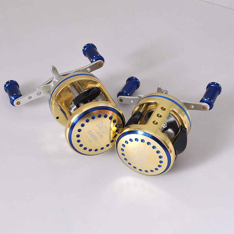 明洋雷强鼓轮ca500 全金属渔轮 抛投鼓轮 5轴离心刹车雷鱼轮 渔具