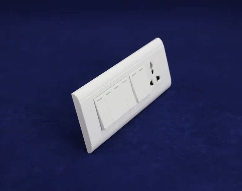 特价厂家直销118型墙壁开关插座面六位开关六开双控多 多功能三孔