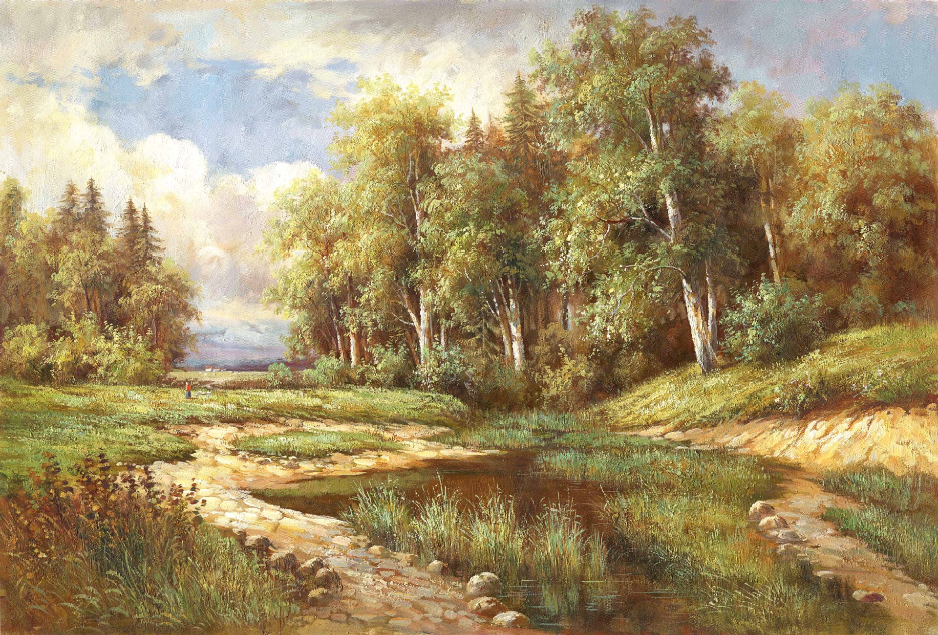 油画 风景 高档酒店会所家居装饰画生产厂家