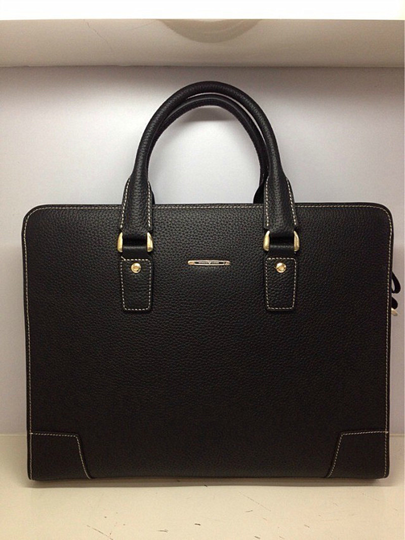 维方阿玛尼男士真皮商务包可容纳14寸电脑包 高端大气