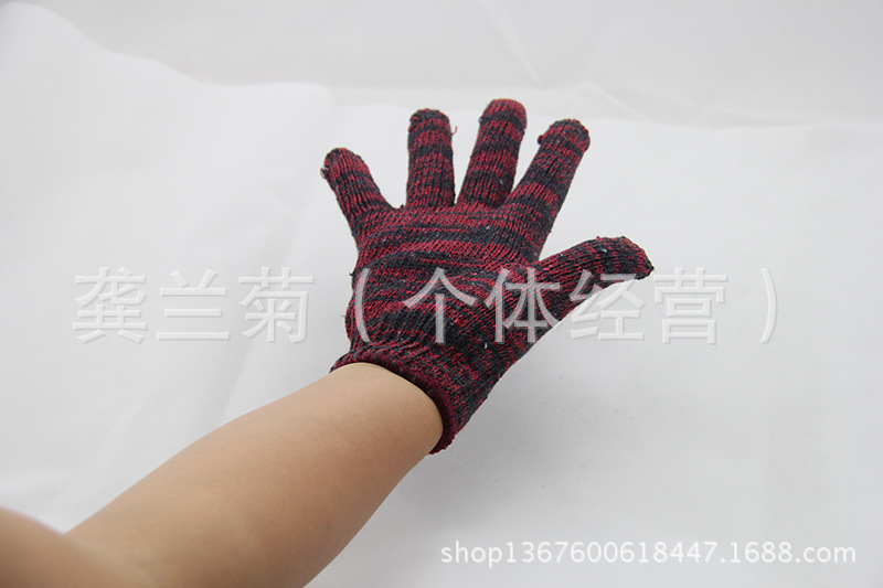 厂家鸿瑞牌加700克加厚 耐磨棉纱漂白作业防护棉线纱手套劳保手套