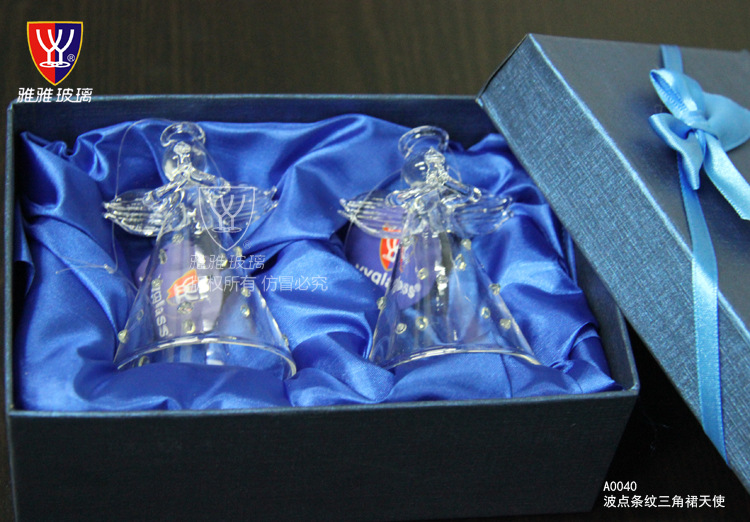 江苏盐城玻璃 a0040波点三角天使 创意礼品 家居家饰摆件 zakka杂货