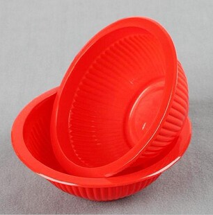 双童一次性红色喜庆婚庆塑料碗 一袋20只装