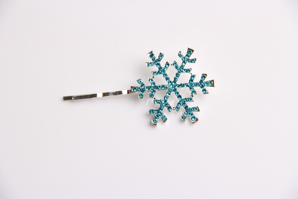 新款冰雪奇缘头饰u型发簪雪花发饰儿童发夹发卡速卖通新年礼物