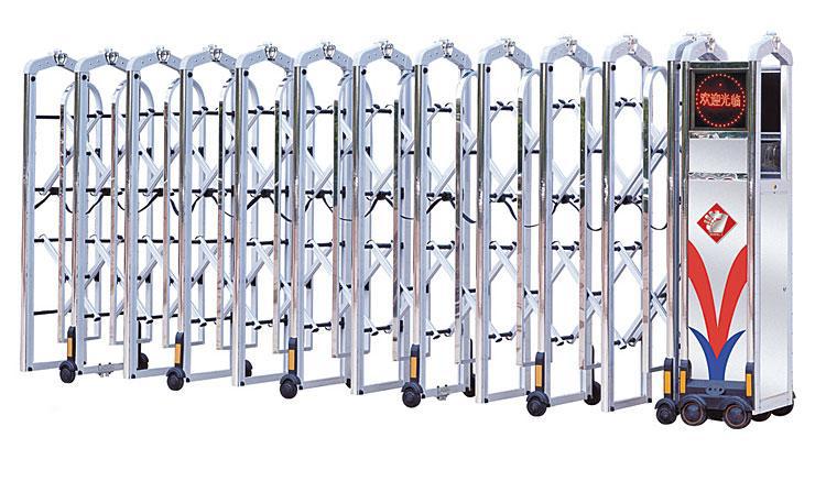 供应电动伸缩门不绣钢门工厂大门推拉门