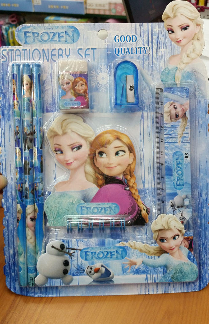 冰雪公主铅笔文具套装 冰雪奇缘文具组合 frozen 7288文具套装