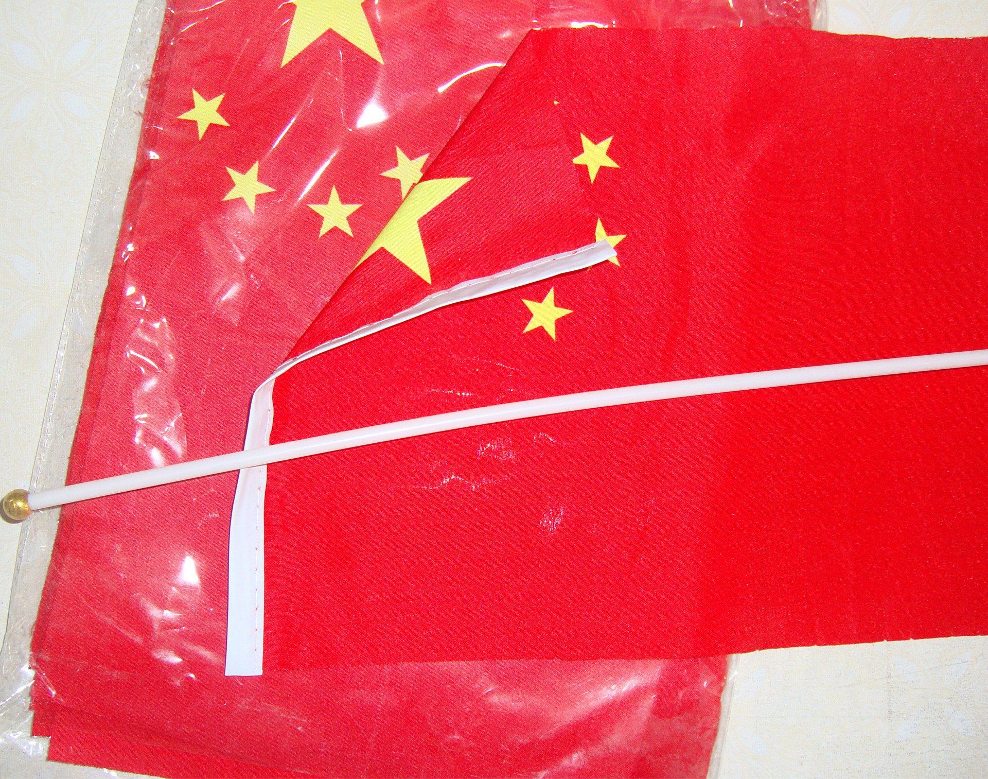 【国旗制作指定企业】厂家直销纳米防水不带杆国旗【2号手摇旗】