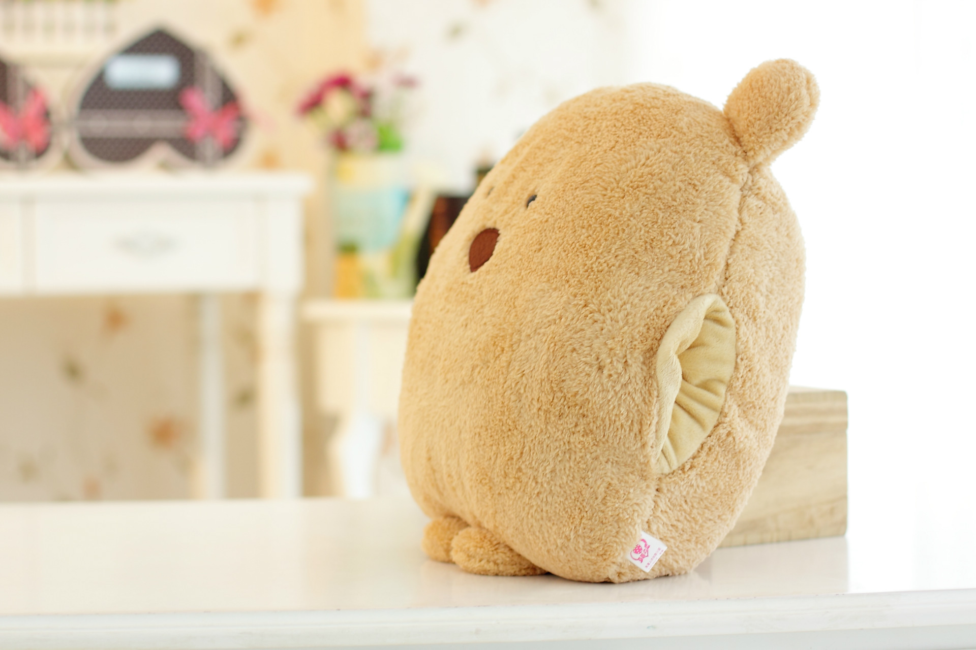 批发正方形方熊三用空调毯暖手抱枕 毛绒娃娃 填充玩具