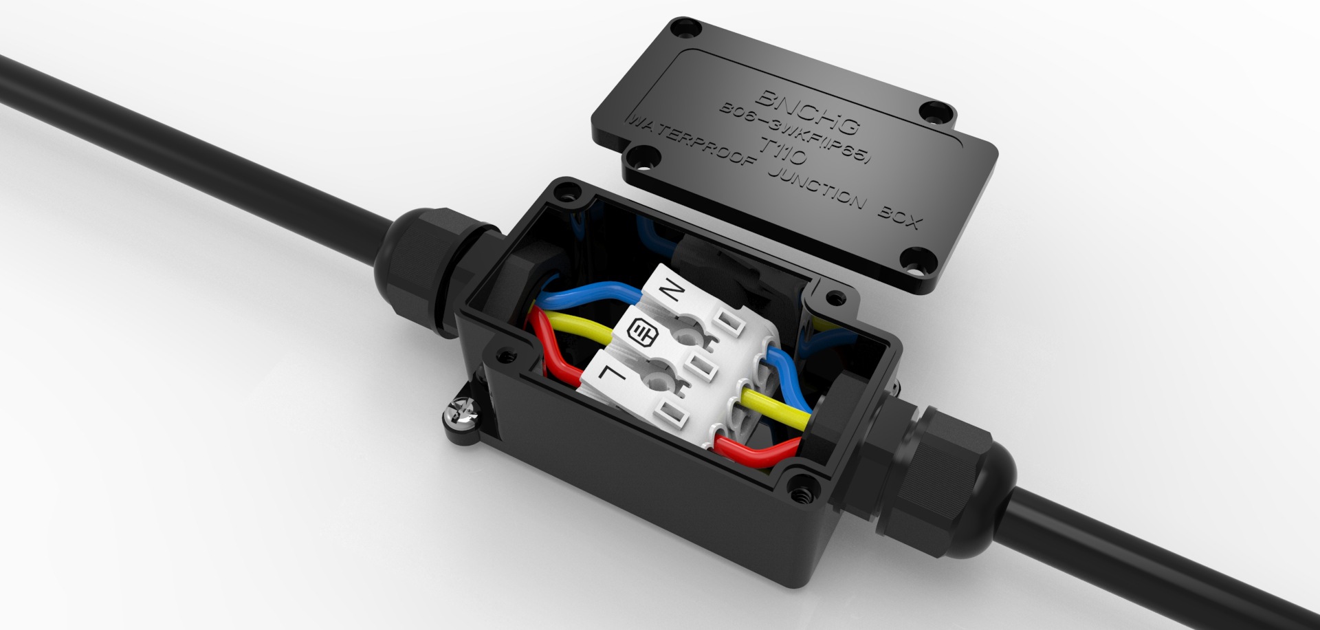  一,产品描述 &nbsp; 品名:防水接线盒 材质:pc ul940-v1 适用端子