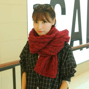 韩国 麻花围巾