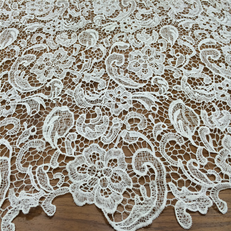 【水溶绣花】新款全涤水溶绣花面料厂家批发精致缕空水溶绣花布